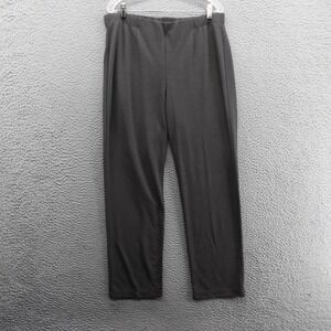 Chicos Easywear Pull On Straight Leg Pants Size 2‎ US 12 Gray Womens Stretchy